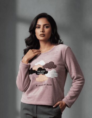 Premium Cloud-Appliqué Fleece Sweatshirt | Ultra-Soft Luxury Loungewear