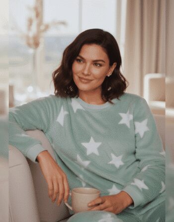 Premium Luxury Lambswool Star Sweatshirt - Sage Green