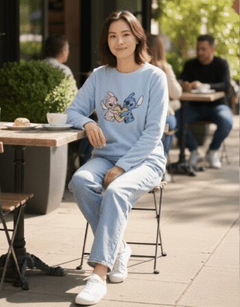 Embroidered Stitch Heart Sweatshirt - Professional Fleece Quality Loungewear