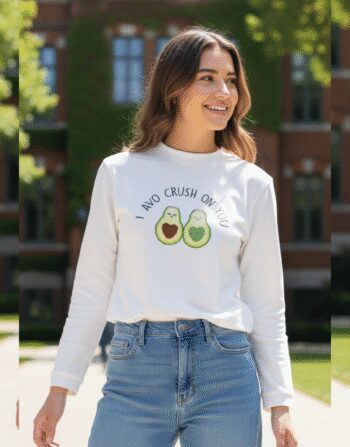 Embroidered "Avo Crush On You" Sweatshirt | Premium Punny Apparel