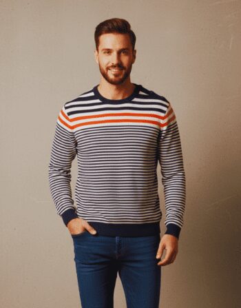 Men’s Premium Striped Cotton Sweater | Luxury Breton Knit