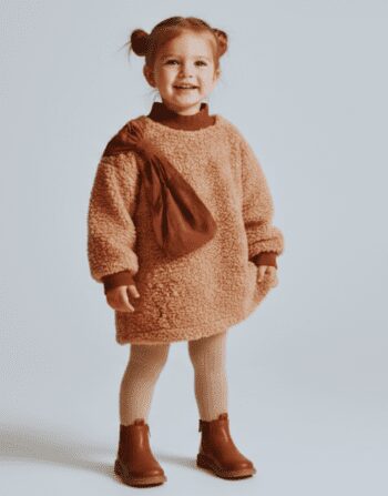 Luxury Toddler Girls’ Teddy Fleece Dress | Premium Designer KidsWear