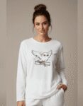 Harry Potter Hedwig Terry Cloth Sweatshirt | White Women's Loungewear Top
