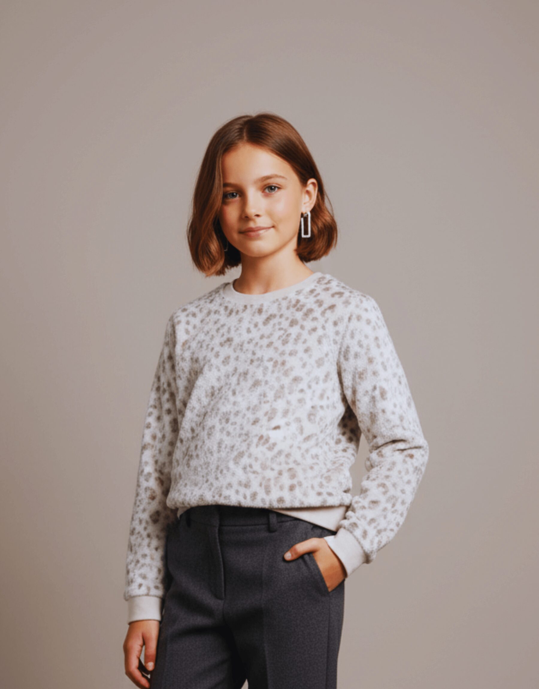 The Signature Leopard Print Lambswool Sweatshirt – Winter Collection