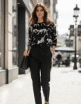 Luxury Tiger Print Long Sleeve Top - Modern Workwear for Women
