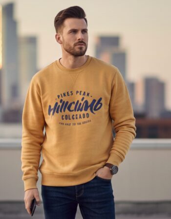 Premium Pikes Peak Hillclimb Vintage Mustard Sweatshirt