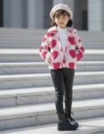 Girls' Pink Heart Fleece Jacket - Cozy Luxury Kidswear